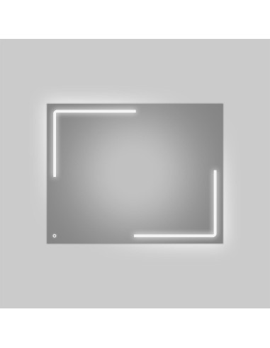 SP3 | Specchio a LED Rettangolare | Specchio Bagno con profili luce | Specchio da parete con illuminazione LED | Accensione T...