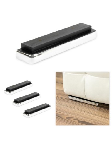 R3 18DRITTO PROF435 | SET 4 piedi in legno | Altezza 4 cm | Colore: Wenghè | Piedini per letti e divani