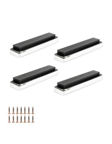 R3 18DRITTO PROF435 | SET 4 piedi in legno | Altezza 4 cm | Colore: Wenghè | Piedini per letti e divani