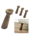 BAOBAB | Set 4 Legs + Mounting Plates +4 Screws | Tobacco Oak Finish| H.15 cm | Sofas and Furniture Wooden Legs