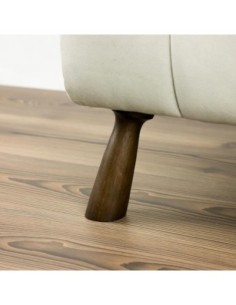 BAOBAB | Set 4 Legs + Mounting Plates +4 Screws | Tobacco Oak Finish| H.15 cm | Sofas and Furniture Wooden Legs 2