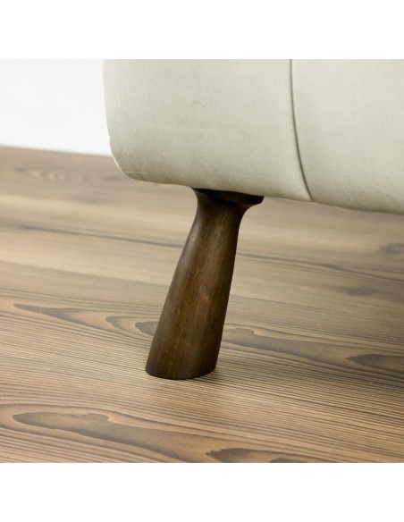 BAOBAB | Set 4 Legs + Mounting Plates +4 Screws | Tobacco Oak Finish| H.15 cm | Sofas and Furniture Wooden Legs