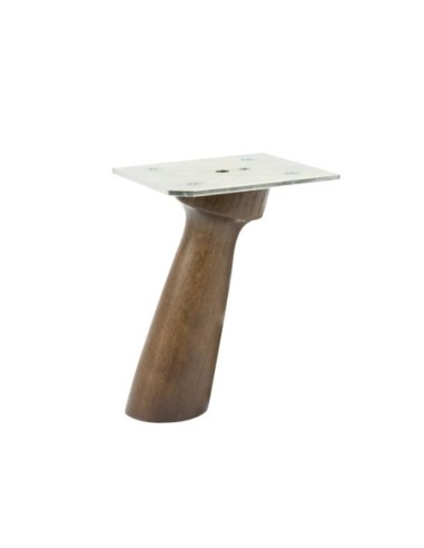 BAOBAB | SET 4 Piedi in Legno con piastra e 4 viti | Rovere Tabacco | H.15 cm | Piedini per divani e poltrone