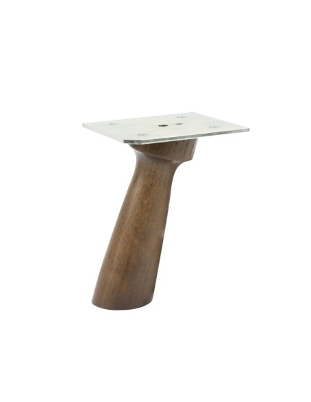 BAOBAB | Set 4 Legs + Mounting Plates +4 Screws | Tobacco Oak Finish| H.15 cm | Sofas and Furniture Wooden Legs