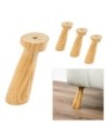 BAOBAB | SET 4 Piedi in legno con piastra e 4 viti | Rovere Naturale | H. 15 cm | Piedini per divani e poltrone