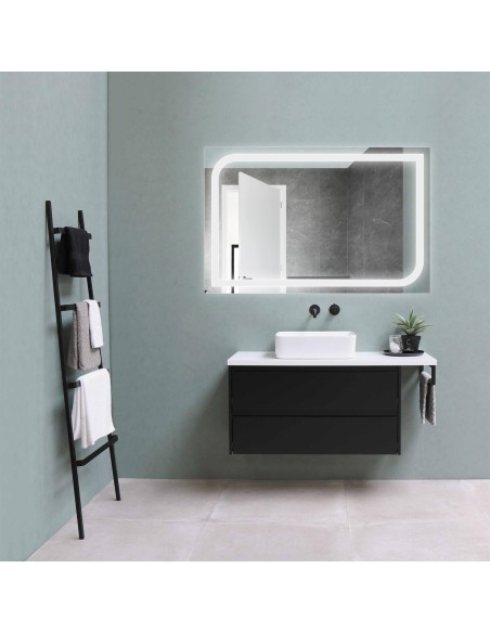 SP6 | Rectangular LED Wall Mirror | Dimensions 100x65 cm | Cold Light