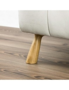 BAOBAB | SET 4 Piedi in legno con piastra e 4 viti | Rovere Naturale | H. 15 cm | Piedini per divani e poltrone 2