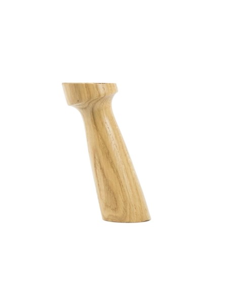 BAOBAB | SET 4 Piedi in legno con piastra e 4 viti | Rovere Naturale | H. 15 cm | Piedini per divani e poltrone