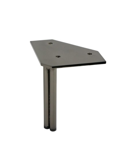 TWINNY DOPPIO | SET da 4 Piedi e 16 viti | Nickel Nero | H. 14 | Piedini per divani e poltrone |