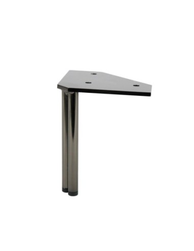 TWINNY DOPPIO | SET da 4 Piedi e 16 viti | Nickel Nero | H. 14 | Piedini per divani e poltrone |
