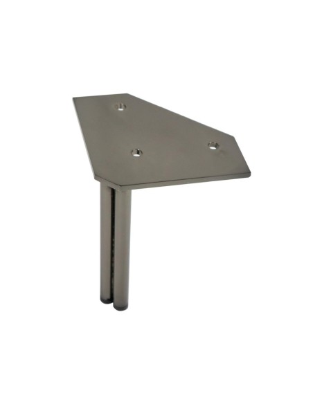 TWINNY DOPPIO | SET da 4 Piedi e 16 viti | Nickel Nero | H. 14 | Piedini per divani e poltrone |