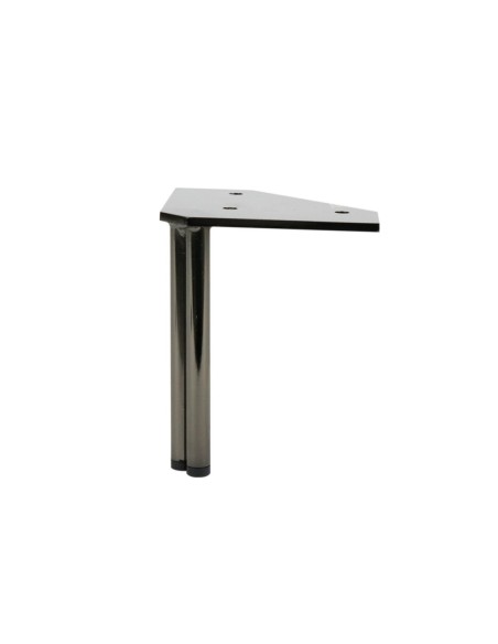 TWINNY DOPPIO | SET da 4 Piedi e 16 viti | Nickel Nero | H. 14 | Piedini per divani e poltrone |