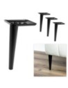 AGO 17 | SET da 4 Piedi e 16 viti | Sandy Black | H.17 | Piedini per divani-poltrone |