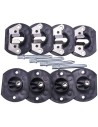 ABC | SET 4 coppie Connettori + 4 viti parzialmente filettate +16 viti | Connettore Giunto per Divano Componibile | Staffa Ga...