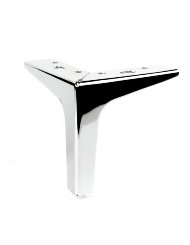 SIENA 13 | SET da 4 Piedi e 16 viti | Cromo Lucido | H.13 cm | Piedini per divani-poltrone |
