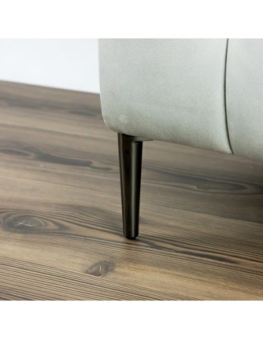 LAYNE | Set of 4 Legs and 16 Screws | Black Nickel Finish | H.12 cm | Legs for Sofas and Armchairs