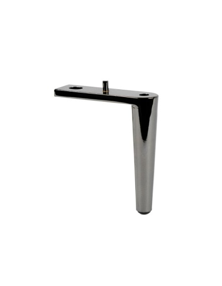 LAYNE | SET da 4 Piedi e 16 viti | Nickel Nero | H.12 | Piedini per divani-poltrone |