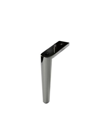 LAYNE | SET da 4 Piedi e 16 viti | Nickel Nero | H.12 | Piedini per divani-poltrone |