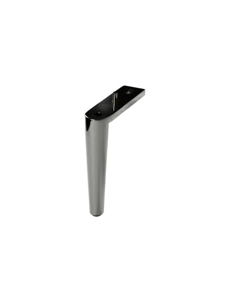 LAYNE | SET da 4 Piedi e 16 viti | Nickel Nero | H.12 | Piedini per divani-poltrone |