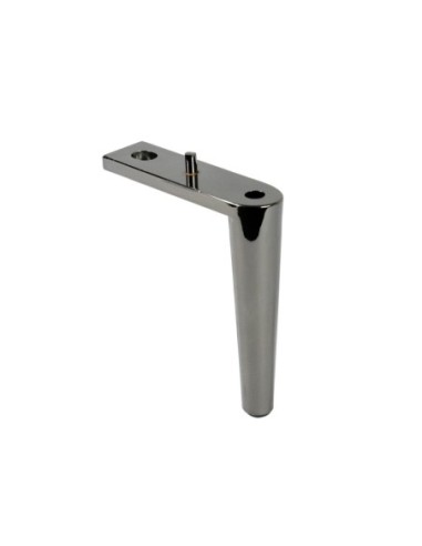 LAYNE | SET da 4 Piedi e 16 viti | Nickel Nero | H.12 | Piedini per divani-poltrone |