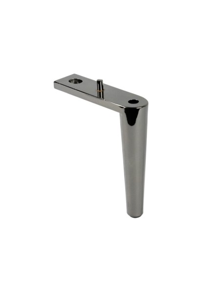 LAYNE | SET da 4 Piedi e 16 viti | Nickel Nero | H.12 | Piedini per divani-poltrone |