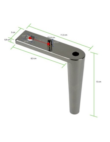 LAYNE | Set of 4 Legs and 16 Screws | Black Nickel Finish | H.12 cm | Legs for Sofas and Armchairs