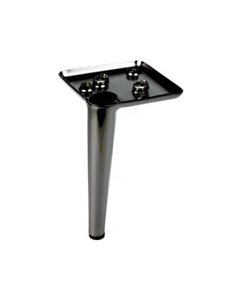 AGO 17 | SET da 4 Piedi e 16 viti | Nickel Nero | H.17 | Piedini per divani-poltrone |