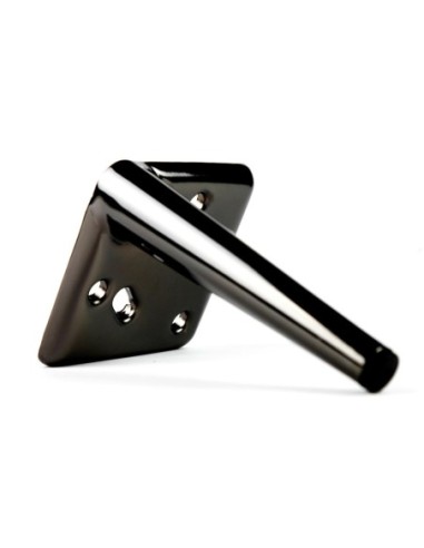 AGO 17 | Set of 4 Legs and 16 Screws | Black Nickel Finish | H. 17 cm | Legs for Sofas and Armchairs
