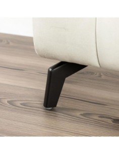 CASABLANCA | SET da 4 Piedi e 16 viti | Nero Opaco | H.13 | Piedini per divani-poltrone | 2