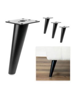 BOWIE | SET da 4 Piedi e 16 viti | Sandy Black | H.18 | Piedini per divani-poltrone-mobili |