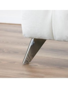 LALIK | SET da 4 Piedi e 16 viti | Cromo Lucido | H.12 cm | Piedini per divani-poltrone | 2