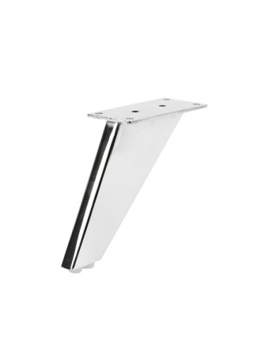 LALIK | Set of 4 Legs and 16 Screws | Chrome Finish | H.12 cm | Legs for Sofas and Armchairs