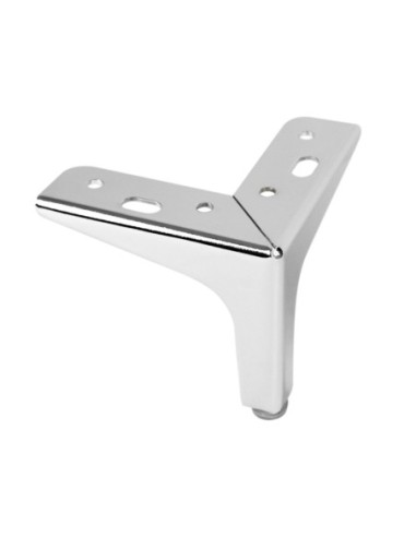 SIENA 10 | SET da 4 Piedi e 16 viti | Cromo Lucido | H.10 cm | Piedini per divani-poltrone |