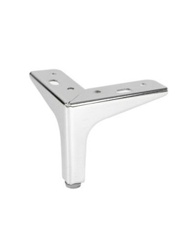 SIENA 10 | SET da 4 Piedi e 16 viti | Cromo Lucido | H.10 cm | Piedini per divani-poltrone |