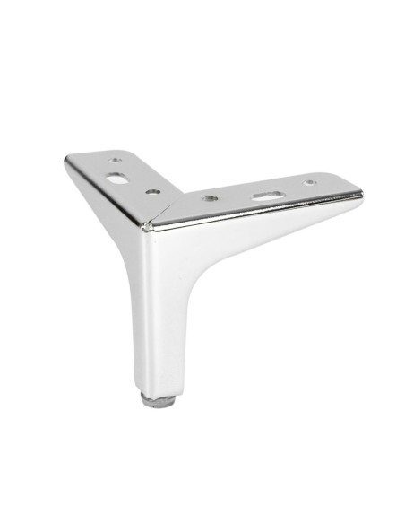 SIENA 10 | SET da 4 Piedi e 16 viti | Cromo Lucido | H.10 cm | Piedini per divani-poltrone |