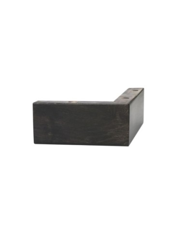 SIS | SET of 4 Wooden Legs | Wenghè Color | H.6,5 - L.15x20 cm | Sofas and Furniture Wooden Legs