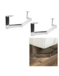 VINCI | SET da 2 slitte | Inox Lucido | H.15 - L.71,5 | Slitta per divani |
