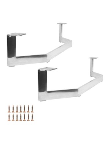 VINCI | Set of 2 Sled Legs | Chrome Finish | H.15 - L.71,5 cm | Sofas Sleds