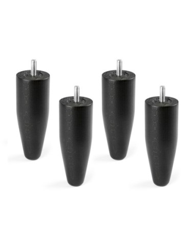 FABB | SET of 4 Wooden Legs | Wenghè Color | Height 16 cm | Sofas and Furniture Wooden Legs