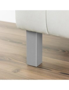 G1 | SET of 4 Wooden Legs | Aluminium Color | Height 6 cm | Sofas and Furniture Wooden Legs 2