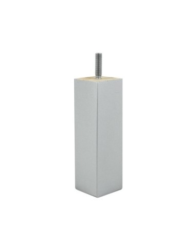 G1 | SET of 4 Wooden Legs | Aluminium Color | Height 6 cm | Sofas and Furniture Wooden Legs