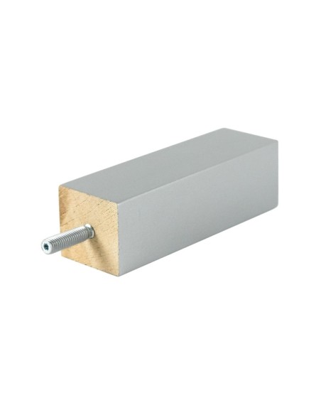 G1 | SET 4 Piedi in Legno | Colore Alluminio | Altezza 16 cm | Gambe in Legno per divani e mobili