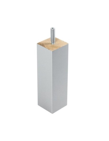 G1 | SET of 4 Wooden Legs | Aluminium Color | Height 6 cm | Sofas and Furniture Wooden Legs