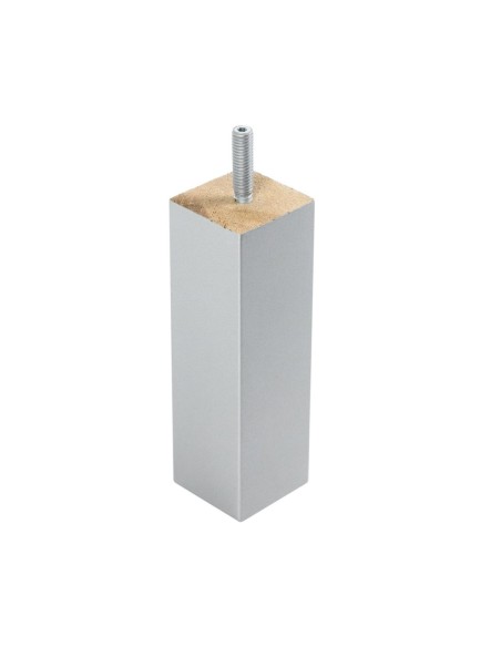 G1 | SET of 4 Wooden Legs | Aluminium Color | Height 6 cm | Sofas and Furniture Wooden Legs