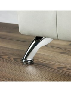 LISBONA | SET 4 Piedi e 16 viti | Cromo Lucido | H. 9cm | Piedini per divani-poltrone | 2