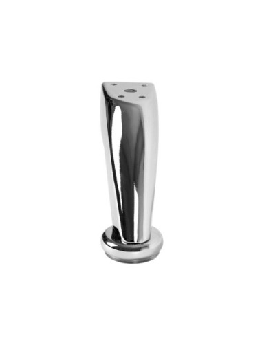 LISBONA | Set of 4 Legs and 16 Screws | Chrome Finish | H.9 cm | Legs for Sofas and Armchairs