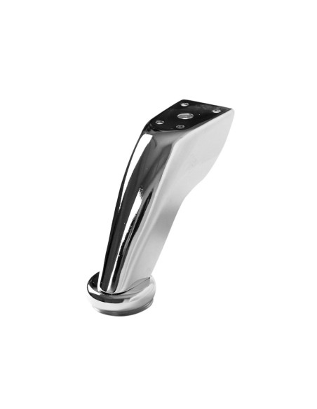 LISBONA | Set of 4 Legs and 16 Screws | Chrome Finish | H.9 cm | Legs for Sofas and Armchairs