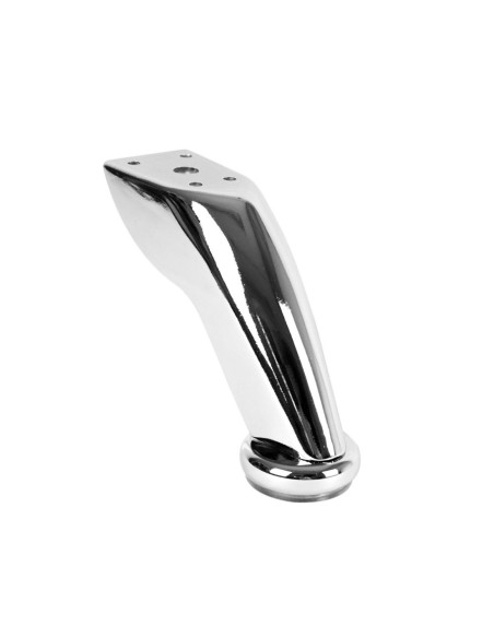 LISBONA | Set of 4 Legs and 16 Screws | Chrome Finish | H.9 cm | Legs for Sofas and Armchairs