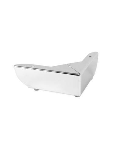 GROSSETO | SET 4 Piedi e 16 viti | Cromo Lucido | H.5cm / 15X15 cm | Piedini per divani-poltrone |