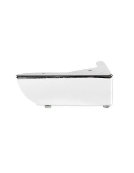 GROSSETO | SET 4 Piedi e 16 viti | Cromo Lucido | H.5cm / 15X15 cm | Piedini per divani-poltrone |